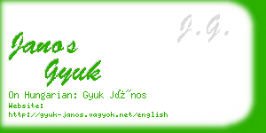 janos gyuk business card